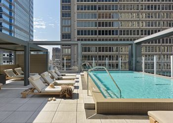 A rooftop pool 